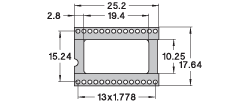 1.778 mm, Surface mount