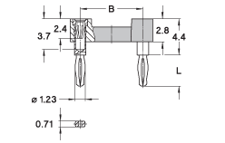 2.54 mm, Solderless press-fit mount